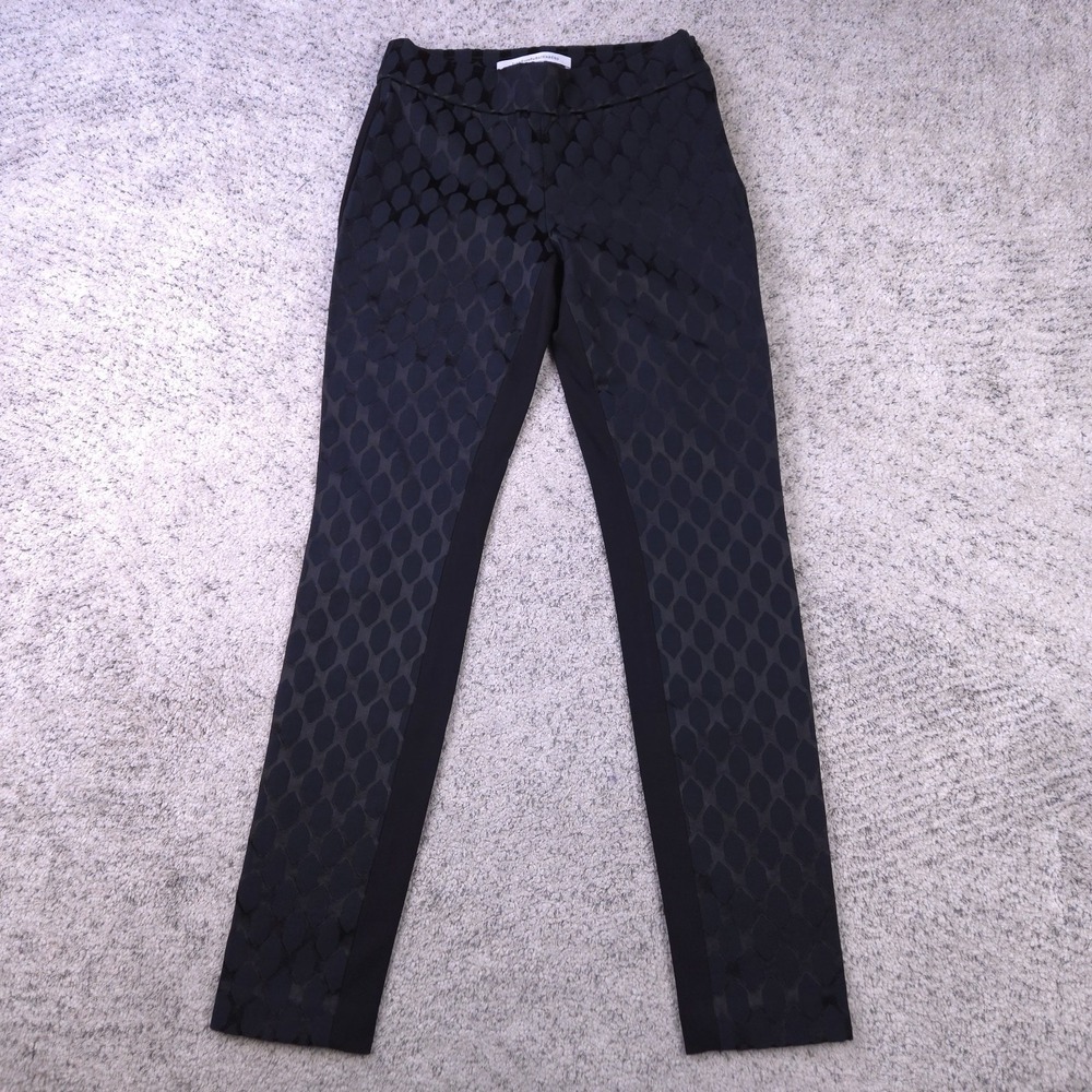 Diane Von Furstenberg Pants Womens Size 0 Mary Brocade DVF Skinny Straight EUC